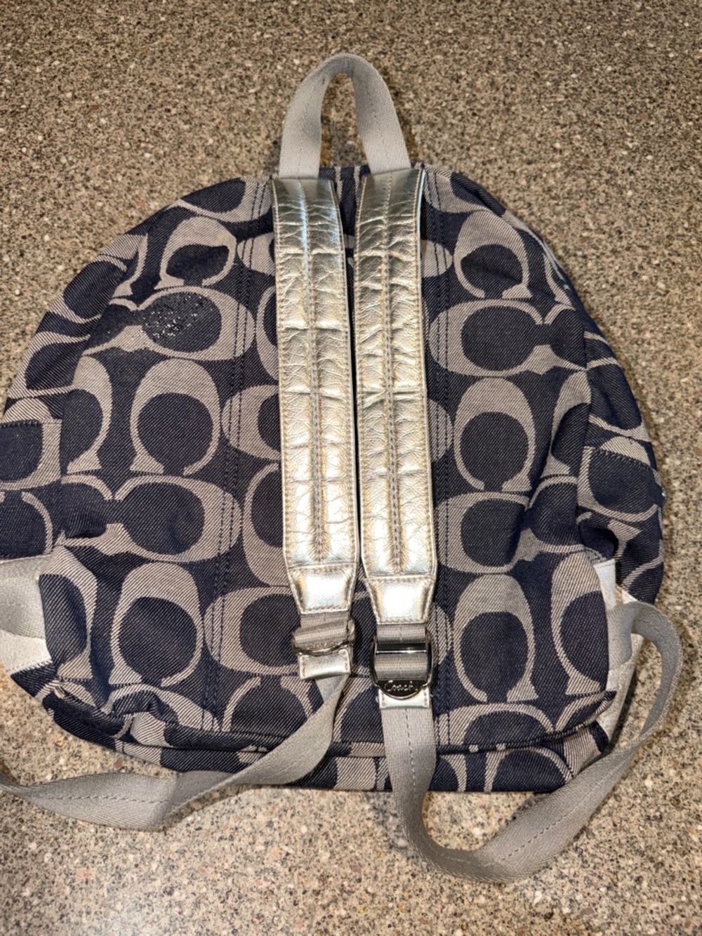 Y2k coach denim stripe backpack - Picture 2 of 5
